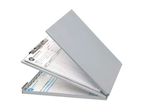 Klembord Westcott met opbergvak aluminium A4 (9 inchx 12 inch) geslote