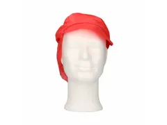 PPnw pet met klep en haaropvang rood 'snood cap' 1000 Stuks
