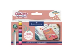 Marker creatief Faber-Castell Goldfaber brushpunt B set a 6 stuks Holi