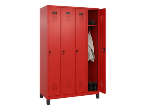 locker,HxBxD 1950x1200x500mm,4vak,vak B 300mm,draaigrendel,voeten