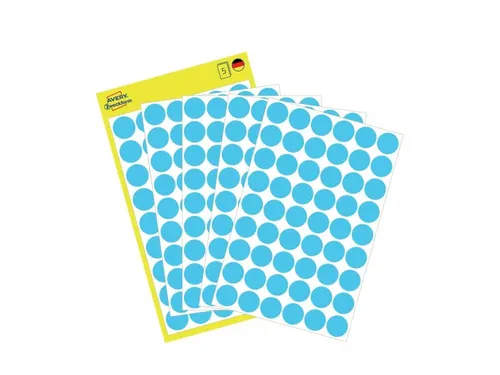 Etiket Avery Zweckform 3142 Rond Ø12mm Blauw 270 Stuks