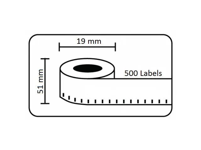 OUTLET Dymo Compatible Label 11355 S0722550 19x51mm