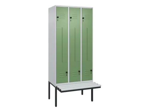 Z-garderobekast,HxBxD 2120x900x815mm,6vak,vak B 300mm,draaigrendel