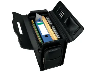 pilotenkoffer Alassio Verona echt leder zwart - 3
