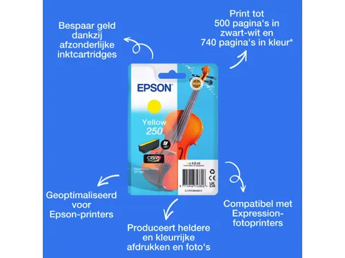 Inktcartridge Epson 250 T16N44 geel