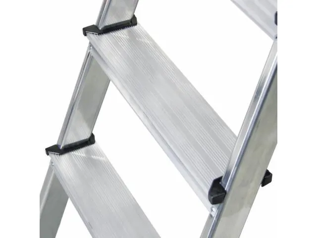 aluminium trapladder,eenzijdig,4treden,Stand H 0,78m,balk L 1,48m