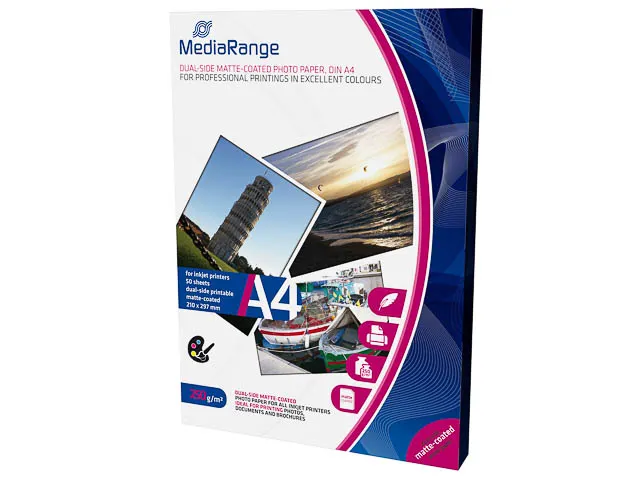 Mrink 112 MediaRange Fotopapier A4 250 Gram Dubbelzijdig Mat 50 Vel