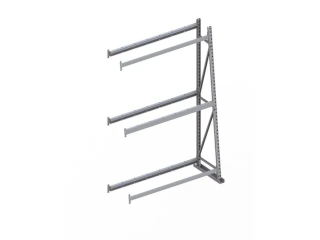 magazijnrek voor profielen,aanbouwveld,eenzijdig,HxBxD 3000x1400x500mm