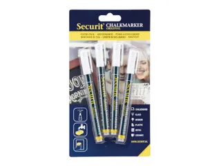 Krijtstift Securit SMA-100 rond wit 1-2mm blister à 4 stuks - 4