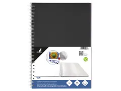 Fotoplakboek Kangaro 33x23cm zwart. Met pergamijnvellen. 36+36 vel