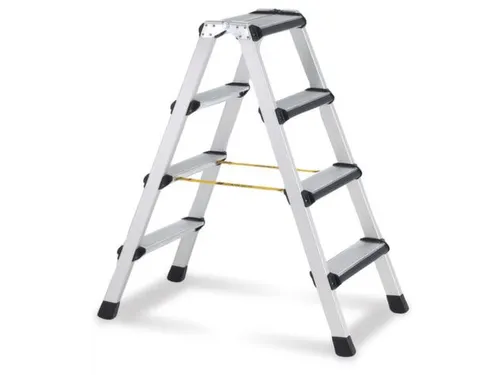 Ladder Aluminium Beide Zijden Te Gebruiken H 880mm 2x4Treden