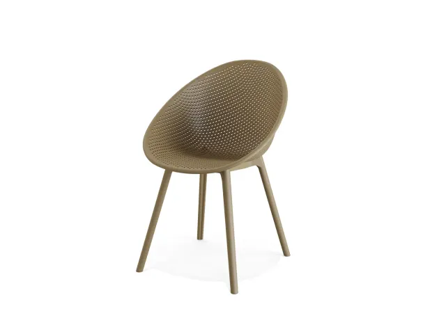 Qosy Kuipstoel voor buiten PP Zandkleuren Tuinstoel