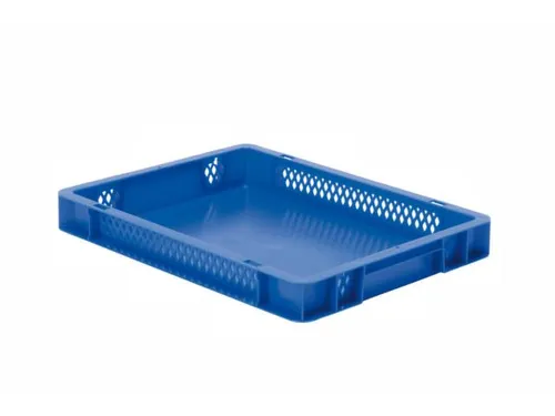 Euronorm-Stapelbak 4.5l Hxlxb 50x400x300mm Wanden Open Blauw
