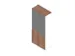 armoire à portes vitrées,HxlxP 2000x900x450mm,4xsol en bois,5 HC