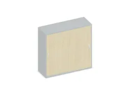 Schuifdeurkast 1150x1200x430mm Romp Lichtgrijs Decor Front Esdoorn