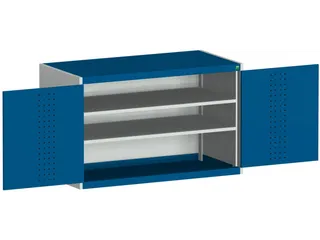 kast met geperforeerde platen,HxBxD 800x1300x525mm,2xStalen bodem - 1
