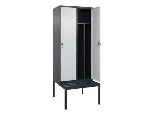 locker voor scheiding van kleding,HxBxD 2120x800x815mm,2vak