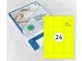 Etiket 70x37mm Fluor Geel 100 Vel
