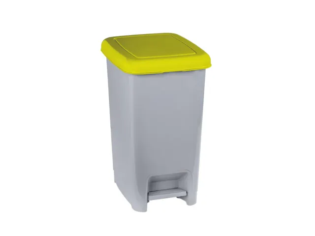 Slim,pedaalemmer 60L grijs/geel