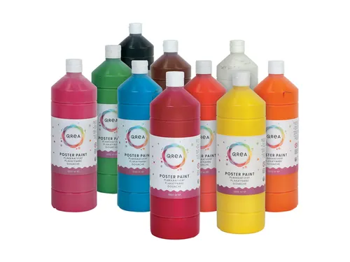 Plakkaatverf Qrea geel 1000ml