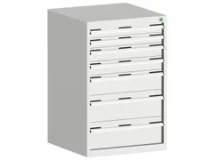 ladekast HxBxD 1000x650x650mm 7laden front RAL7035 front RAL7035