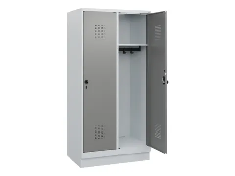 schoollocker,HxBxD 1630x800x500mm,2vak,vak B 400mm,draaigrendel,sokkel