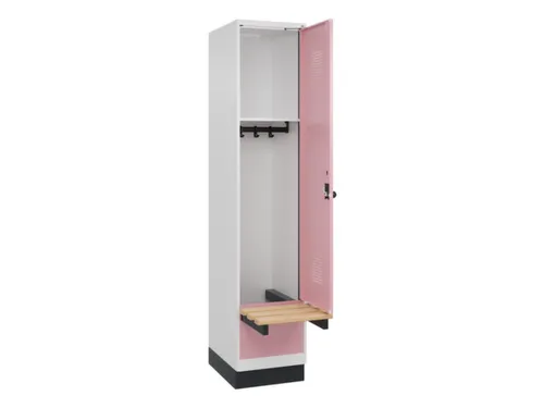 locker met bank,HxBxD 1950x400x815mm,1vak,vak B 400mm,draaigrendel