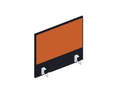 baliepaneel bureau aanbouw links B 600mm CC-zwart BN3012-oranje