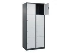lockerkast,HxBxD 1850x800x500mm,2x4vakken,vak B 400mm,cil.-slot