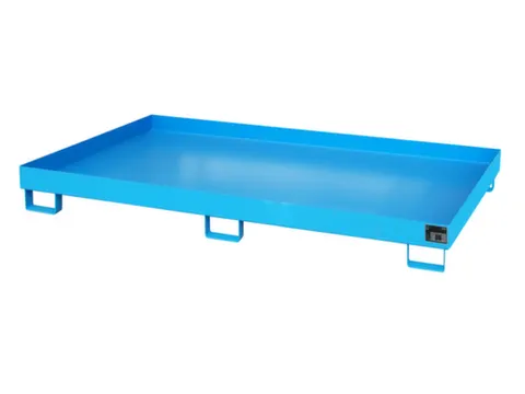 stellingopvangbak,opvangvol. 240l,HxBxD 225x2150x1300mm,staal,RAL 5012