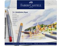 Kleurpotloden Faber Castell Goldfaber aquarel blik à 24 stuks assorti