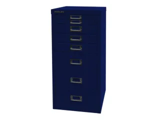 kantoor-ladekast HxBxD 590x279x380mm 8 laden romp oxfordblauw staal - 2