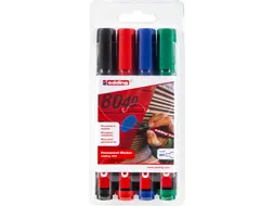 Viltstift edding 330 schuin 1.5-5mm assorti blister à 4 stuks