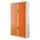 Roldeurkast HxBxD 2040x1100x415mm 4 Oh Romp Wit Front Oranje