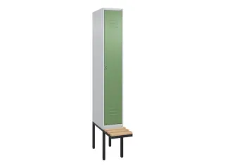 locker met bank,HxBxD 2120x300x815mm,1vak,vak B 300mm,cil.-slot - 1