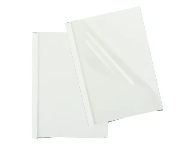 Thermische Omslag Gbc A4 4mm Transparant/wit 100stuks