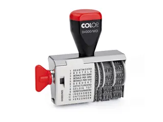 Woord-datumstempel Colop 04000 met 12 teksten zwart - 1