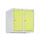 opzetkast,v. locker,2vak.,vak B 250mm,HxBxD 500x500x500mm,vleugeldeur