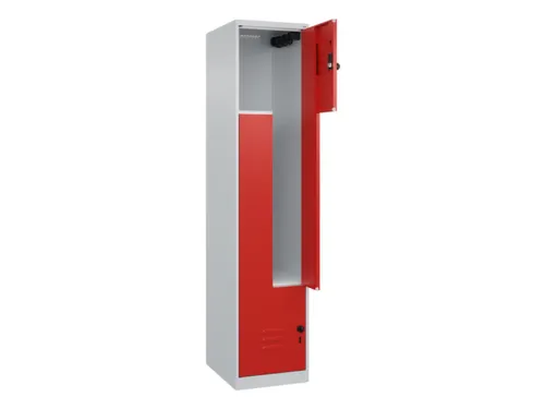 Z-garderobekast,HxBxD 1850x400x500mm,vak B 200/400mm,draaigrendel