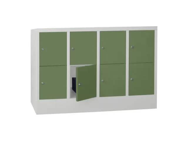 armoire multicases,HxlxP 855x1200x500mm,RAL7035,face avant RAL6011
