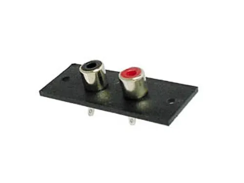 2P Amp Rca Plug - Vernikkeld