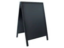 Stoepbord Securit 550x850x30mm zwart hout