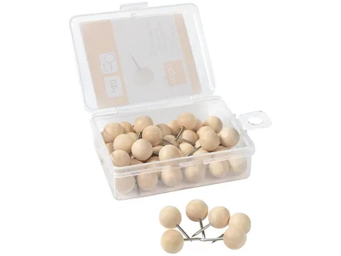 Punaises Nobo hout voor memobord 40 stuks