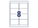 etiket Avery ILK 96x63,5mm wit NP 25 vel 8 etiketten per vel