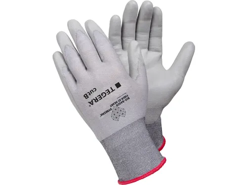 Tegera 909 snijbestendige handschoenen, PU gecoat, grijs, maat 11, per