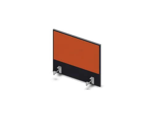 opzetpaneel bureau aanbouw zijkant CC-zwart BN3012-oranje 600mm