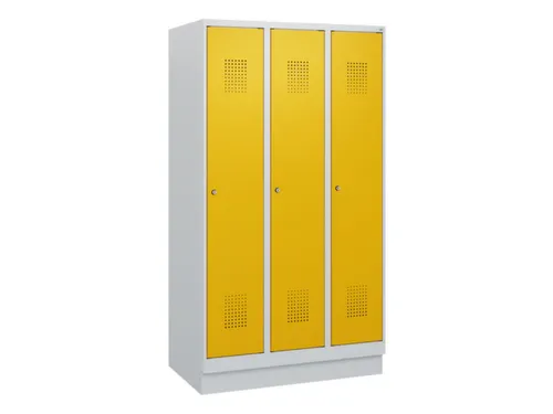 schoollocker,HxBxD 1630x900x500mm,3vak,vak B 300mm,cil.-slot,sokkel
