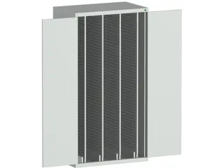 verticale kast,HxBxD 2000x1050x650mm,deur m. perforaties - 2
