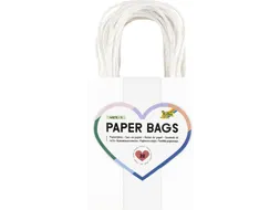Tas met handvat Folia kraftpapier 110gr 12x15x5.5cm 20 stuks wit