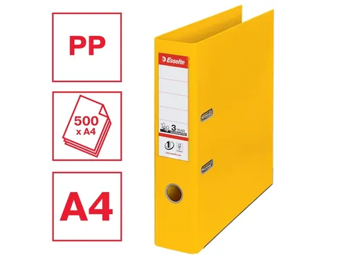 Ordner Esselte No 1 Power PP 75 mm geel 5 stuks